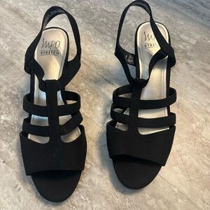 Impo Elegant Black Heeled Sandals